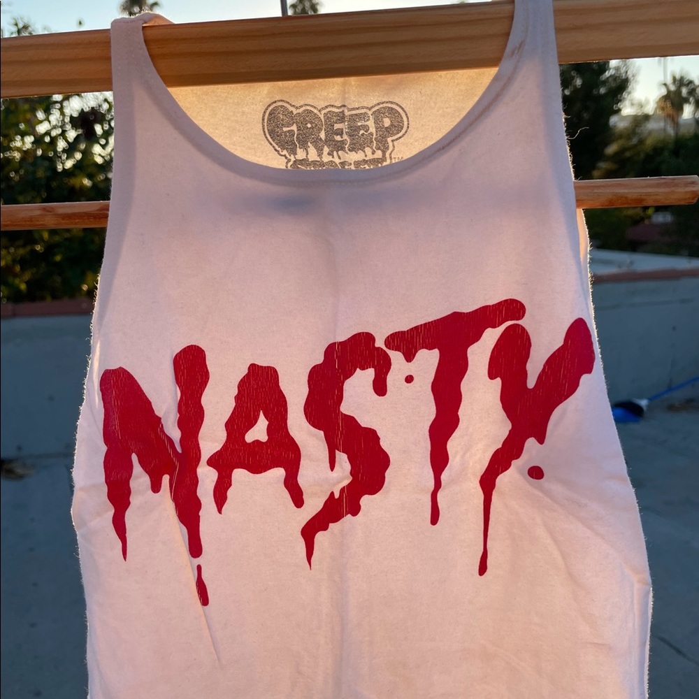 Creep Street ~ ‘NASTY’ Racerback Crop Top - Picture 3 of 8